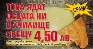 СРАМ! Това ядат децата ни в училище срещу 4.50 лв.
